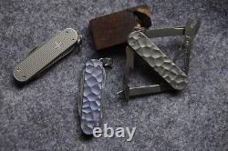 Stone pattern Titanium Handle for 58mm Swiss Army Rambler Knife Multi-role Knife