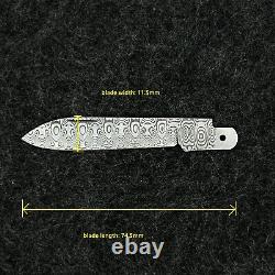 Swedish Damascus Powder Steel Replace Blade for 84mm Victorinox Swiss Army Knife