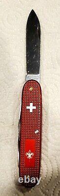Swiss Army 4-Blade Knife Victorinox Red Alox Old Cross BSA Boy Scout