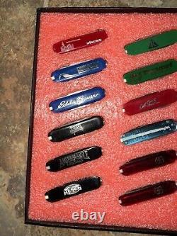 Swiss Army Classic Knife Lot With Display Case