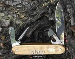 Swiss Army Knife LE Champagne Gold Pioneer Alox Victorinox 0.8201. L19 New In Box
