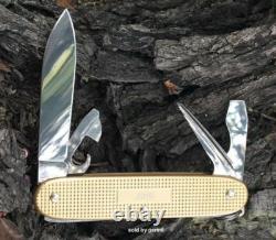 Swiss Army Knife LE Champagne Gold Pioneer Alox Victorinox 0.8201. L19 New In Box