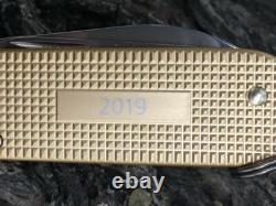 Swiss Army Knife LE Champagne Gold Pioneer Alox Victorinox 0.8201. L19 New In Box