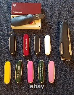 Swiss Army Knife Lot! 1 Forester, 9 Victorinox Classics, and 1 Wenger