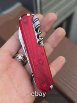 Swiss Army Knife, Multi Functions, Traveller Translucent Red digital clock