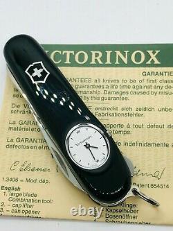 Swiss Army Knife Victorinox BLACK Time Keeper Roman numerals OVP NEW