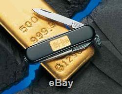 Swiss Army Knife Victorinox Classic With Gold Ingot 1 Gr 0.6203.87