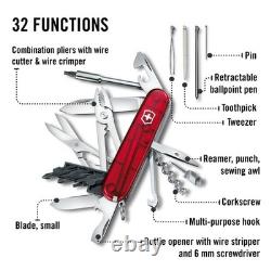 Swiss Army Knife Victorinox Cyber Tool M 32 Functions Ruby Red Pocket Medium