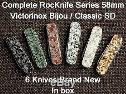 Swiss Army Knife Victorinox Rocknives Series 6 Knives Bijou / Classic Sd