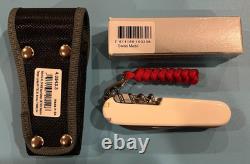 Swiss Army Knife White Huntsman Plus, brand new in box, with red lanyard & case