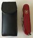 Swiss Army Knife With Leather Pouch, Red Explorer, Victorinox 53823, New In Box