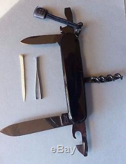 Swiss Army Spartan Ps Black + White Knives Nib Free Shipping