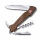 Swiss Army Victorinox Wine Master Walnut Knife & Leather Case Nib