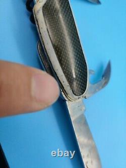 Swiss Army Wenger Discontinued Jorg Hysek Knife Luxury Used Damaged Carbon Fibre