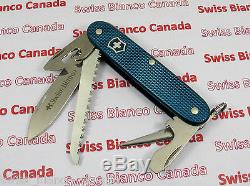 Swiss Bianco Exclusive Victorinox Farmer Teal Blue Alox Swiss Army Knife
