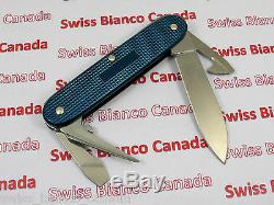 Swiss Bianco Exclusive Victorinox Soldier Teal Blue Alox Swiss Army Knife