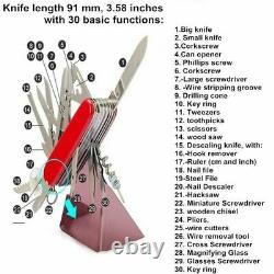Swiss Fold Army Edc Gear Knife Survive Pocket Camp Outdoor Multiuso Champ Tool