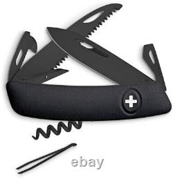 Swiza D05 Swiss Army Black Folding Blade Pocket Knife with Corkscrew 0531010