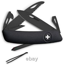 Swiza D06 Swiss Army Black Folding Knife Pocket Folder with Tweezers 0631010
