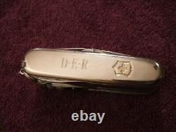 TIFFANY & CO. STERLING SILVER & 18K GOLD VICTORINOX SWISS ARMY KNIFE WithBOX & BAG