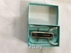 TIFFANY & Co. Sterling Silver Victorinox Swiss Army Pocket Knife 925 initials KL