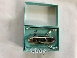 TIFFANY & Co. Sterling Silver Victorinox Swiss Army Pocket Knife 925 initials KL