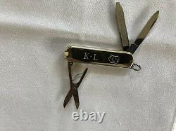 TIFFANY & Co. Sterling Silver Victorinox Swiss Army Pocket Knife 925 initials KL