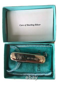 TIFFANY & Co. Sterling Silver Victorinox Swiss Army Pocket Knife 925 initials MB