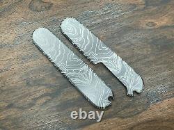 TOPO engraved Zirconium Swiss Army Knife SCALES only for 91mm Victorinox
