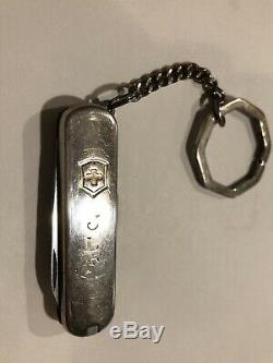 Tiffany & Co 925 Sterling Silver 750 Swiss Army Knife Victorinox KEY CHAIN RING