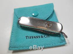 Tiffany & Co Knife Swiss Army 18K Gold Sterling Silver Retired, Rare withPouch