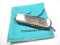 Tiffany & Co Knife Swiss Army Sterling Silver & 18K Gold with Pouch