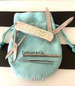 Tiffany & Co. RARE 18K. 750 Gold. 925 Silver Victorinox Swiss Army Pocket Knife