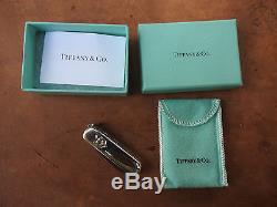 Tiffany & Co. Silver & 18K Gold Victorinox Swiss Army Knife Box & Pouch NEW