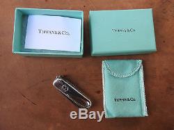 Tiffany & Co. Silver & 18K Gold Victorinox Swiss Army Knife Box & Pouch NEW