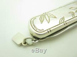Tiffany & Co. Sterling Silver Floral Pattern Swiss Army Knife