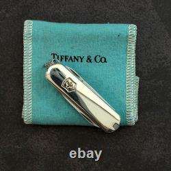Tiffany & Co. Sterling Silver Victorinox Swiss Army Knife with Pouch Excellent Tiffany & Co. Sterling Silver Victorinox Swiss Army Knife with Pouch Excellent