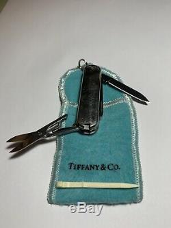 Tiffany & Co Sterling Silver Victorinox Swiss Army Pocket Knife With Bag