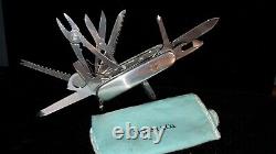 Tiffany & Co. Swiss Army Knife Sterling Silver 18K! W19 Blades/FeaturesVintage