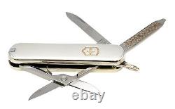 Tiffany & Co. Swiss Army Knife Victorinox 925 Silver & 750 Gold withKey Ring, Box