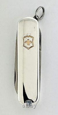 Tiffany & Co Victorinox 18k Gold 925 Sterling Silver Swiss Army Knife With Pouch