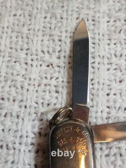 Tiffany & Co Victorinox Knife. 925 Silver + 18k Gold Orig. Box