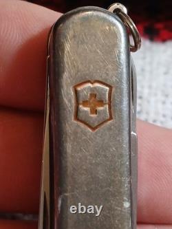 Tiffany & Co Victorinox Knife. 925 Silver + 18k Gold Orig. Box