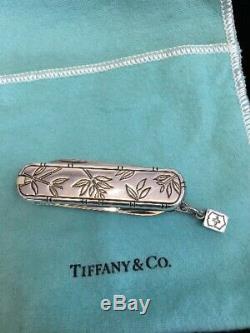 Tiffany & Co. Victorinox Swiss Army Knife Sterling Silver Bamboo Design