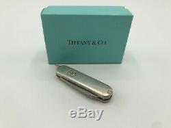 Tiffany & Co. Victorinox Swiss Army Pocket Knife Sterling Silver 18k Gold