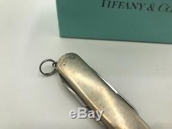 Tiffany & Co. Victorinox Swiss Army Pocket Knife Sterling Silver 18k Gold