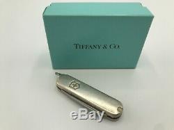 Tiffany & Co. Victorinox Swiss Army Pocket Knife Sterling Silver 18k Gold