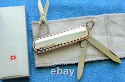 UBER RARE Victorinox Classic RED Pin-Strip Sterling scales Swiss Army Knife NIB