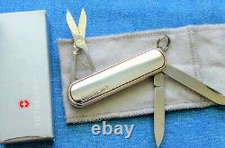 UBER RARE Victorinox Classic RED Pin-Strip Sterling scales Swiss Army Knife NIB