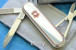 UBER RARE Victorinox Classic RED Pin-Strip Sterling scales Swiss Army Knife NIB